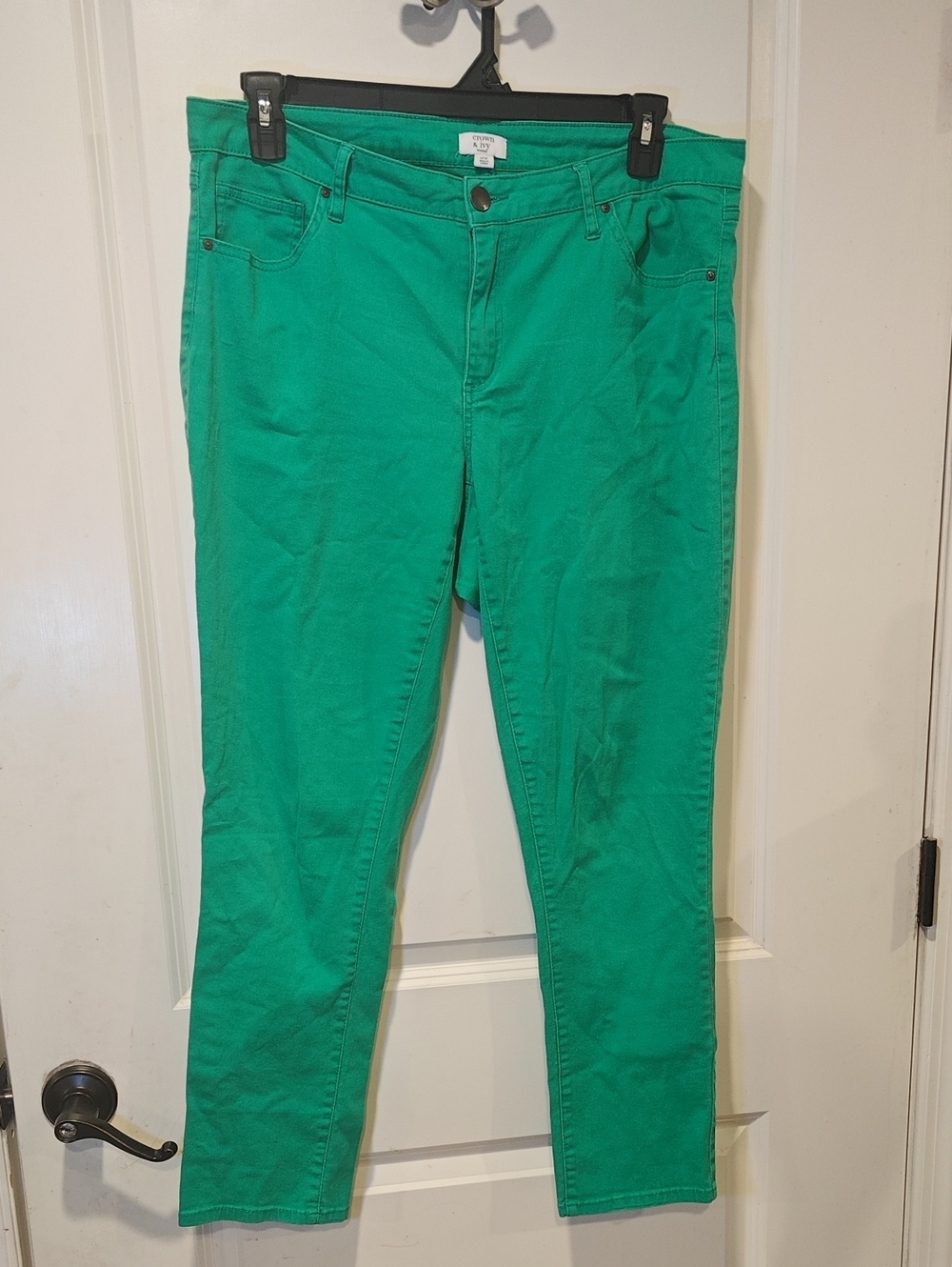 Kelly Green croft & barrow Emerald Green Skinny Jeans